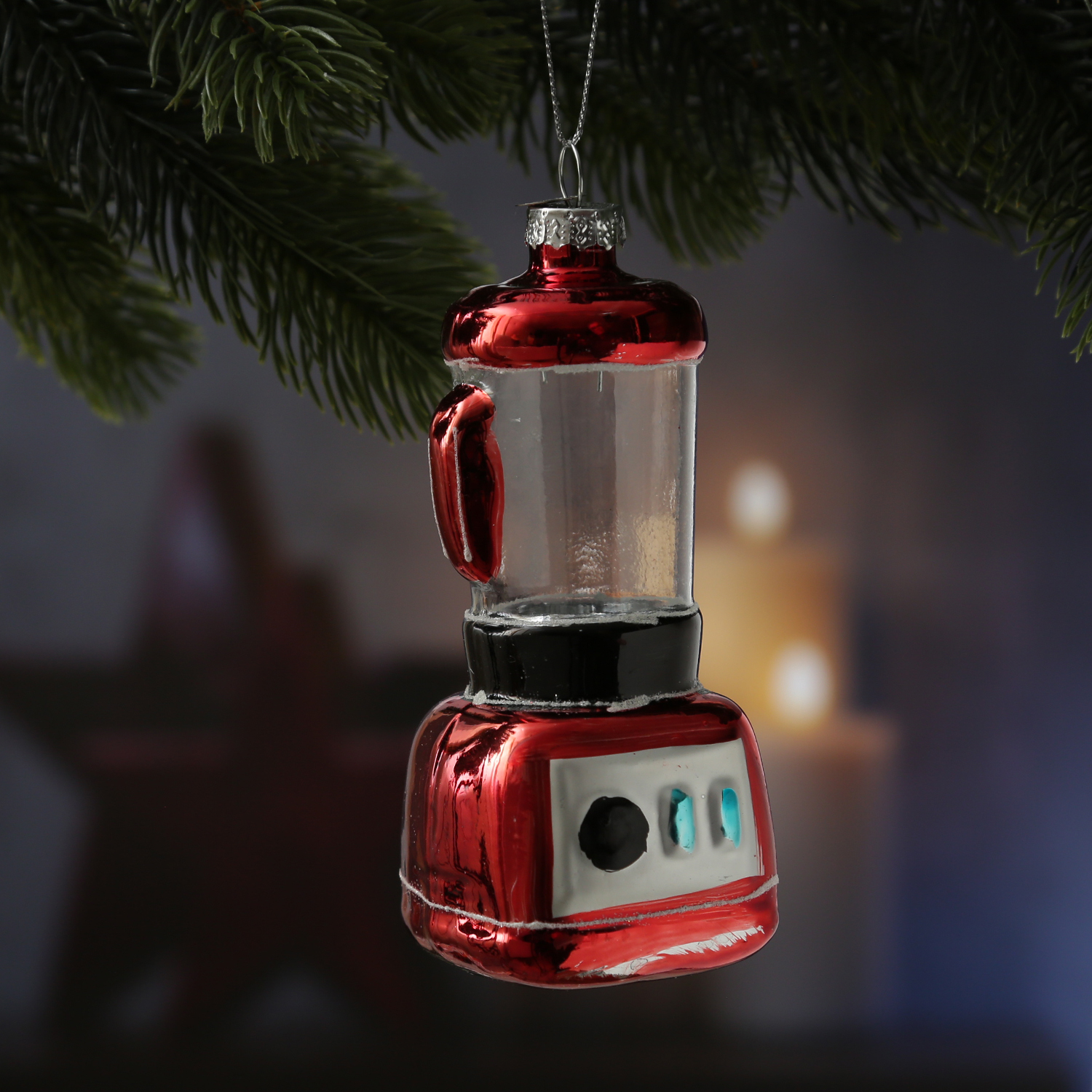 Weihnachtsbaumschmuck Küchenmixer - Glas - Christbaumschmuck - H: 13cm - rot Weihnachtsbaumschmuck Küchenmixer - Glas - Christbaumschmuck - H: 13cm - rot