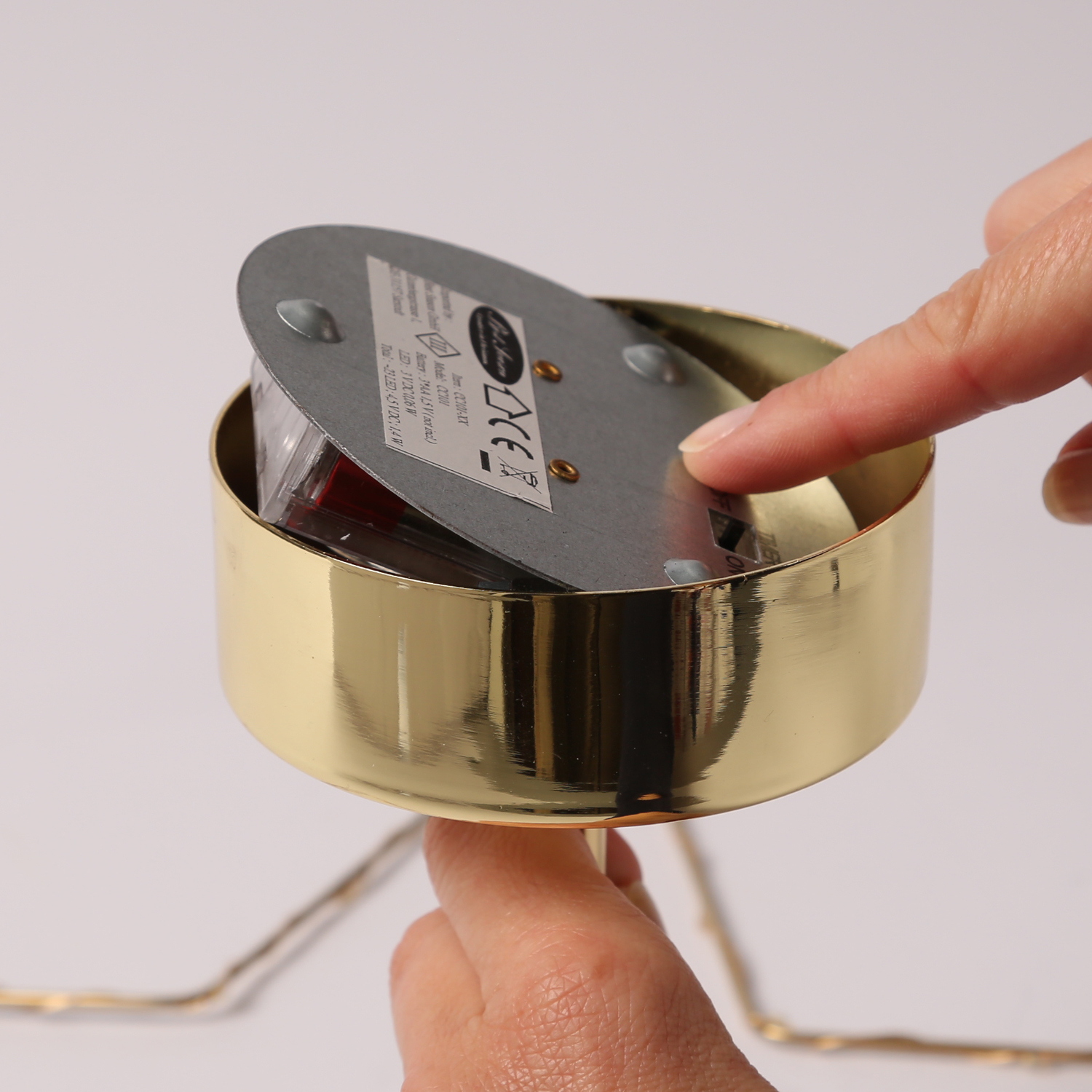 LED Dekoleuchte Herz/Stern - wechselbarer Aufsatz - H: 50cm - Batterie - Timmer - gold LED Dekoleuchte Herz/Stern - wechselbarer Aufsatz - H: 50cm - Batterie - Timmer - gold