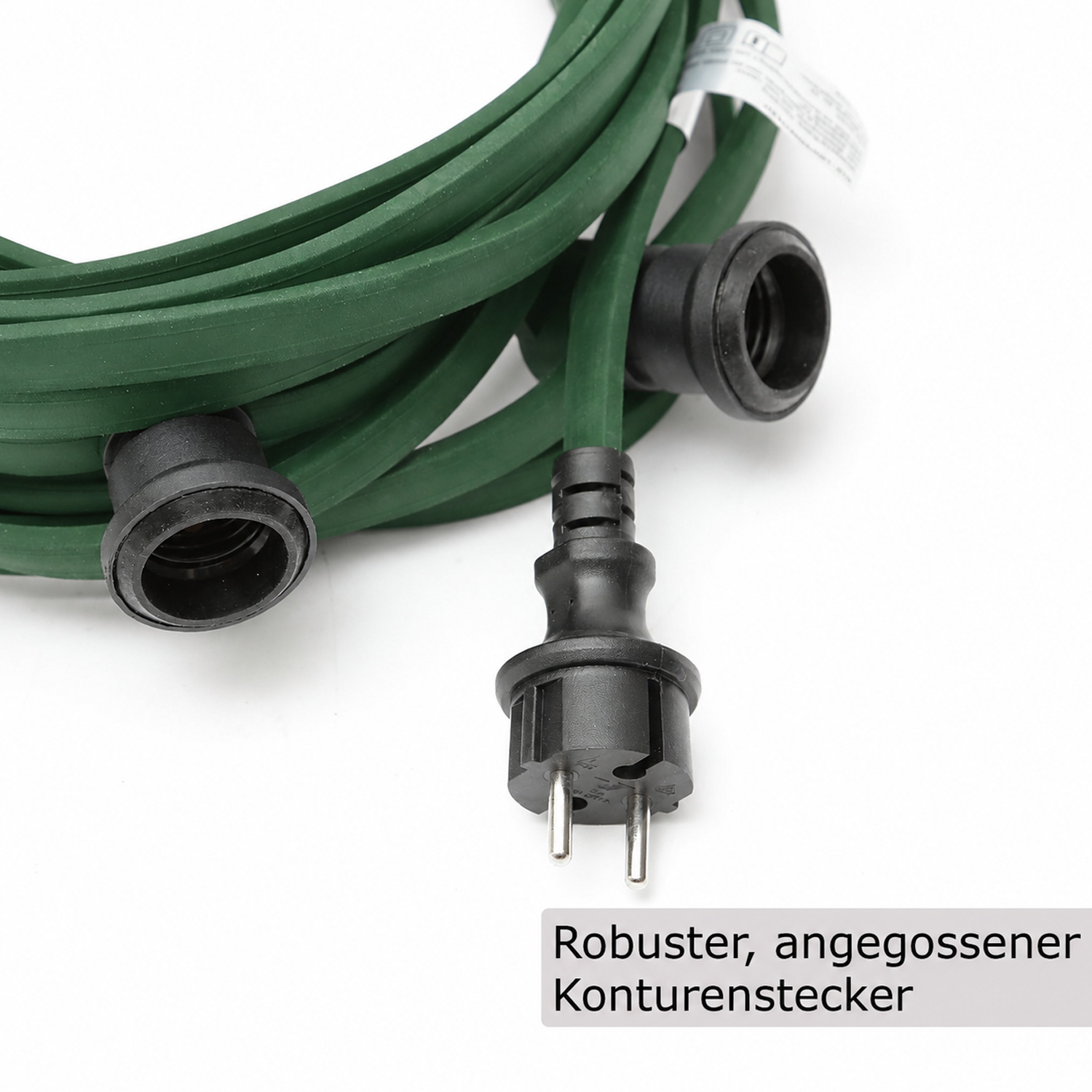 Illu-/Partylichterkette 30m - Außenlichterkette grün - 30x E27 Schraubfassung