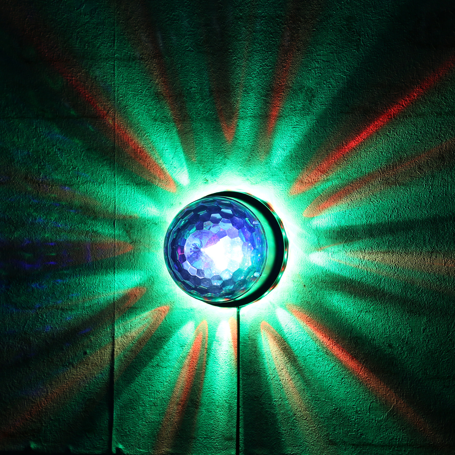 LED Party Discoeffekt SATURN - Strahleneffekt mit Lichtkranz