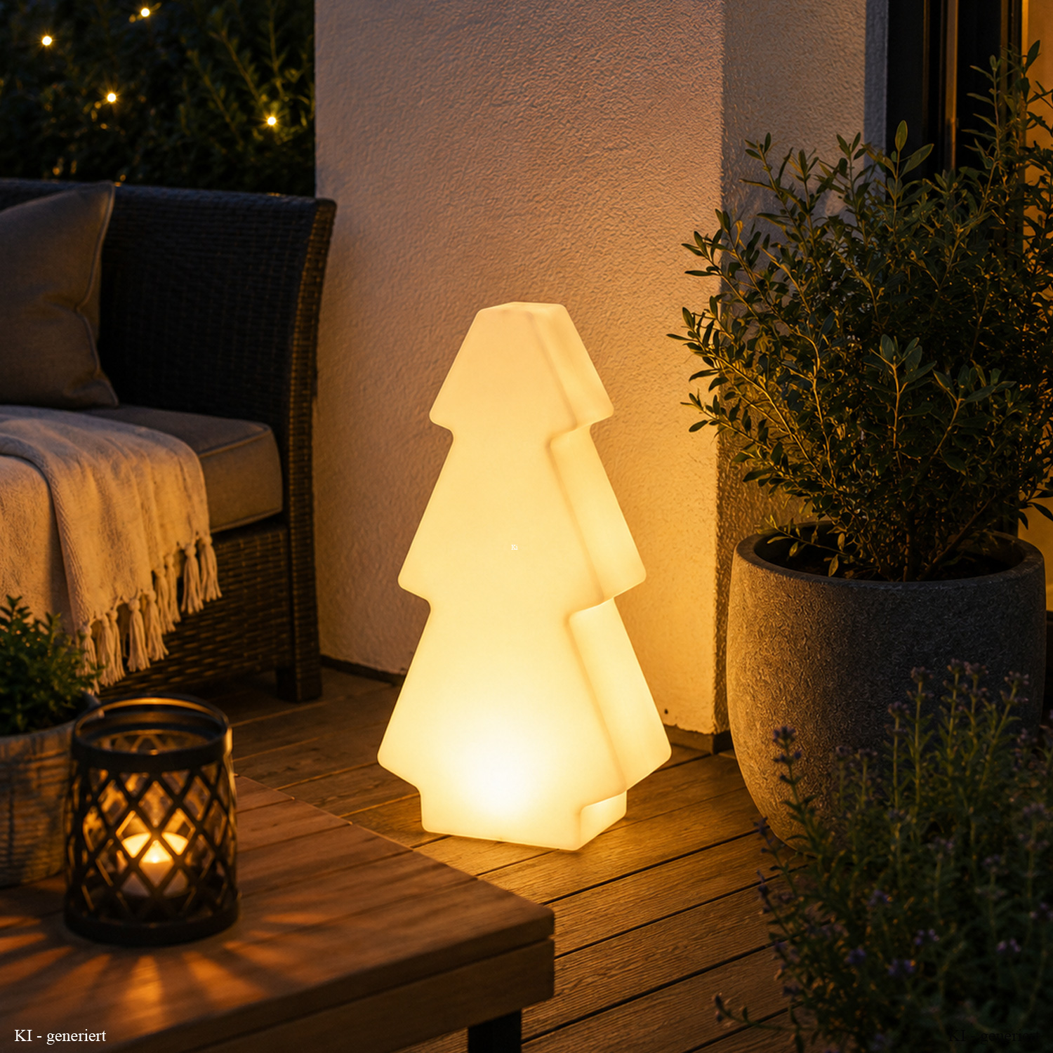 LED Baum outdoor - LED Weihnachtsbaum - Leuchtbaum - H: 65cm - E27 Fassung - warmweiße 1W LED