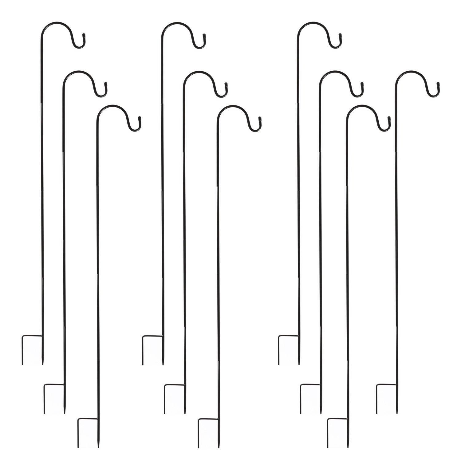 Gartenspieß für Laternen/Leuchten/Gartendeko - Gartenstecker - Schäferhaken - 60-120cm - 10er Set