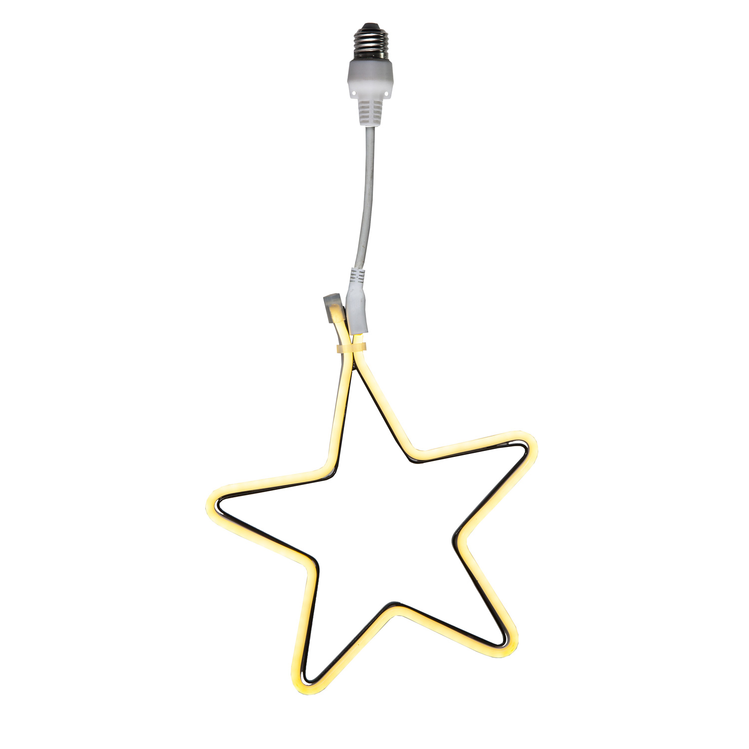 System CONNECTA - "Star" gelb - LED-Objekt mit E27 Fassung - outdoor - H: 52cm - B: 26cm