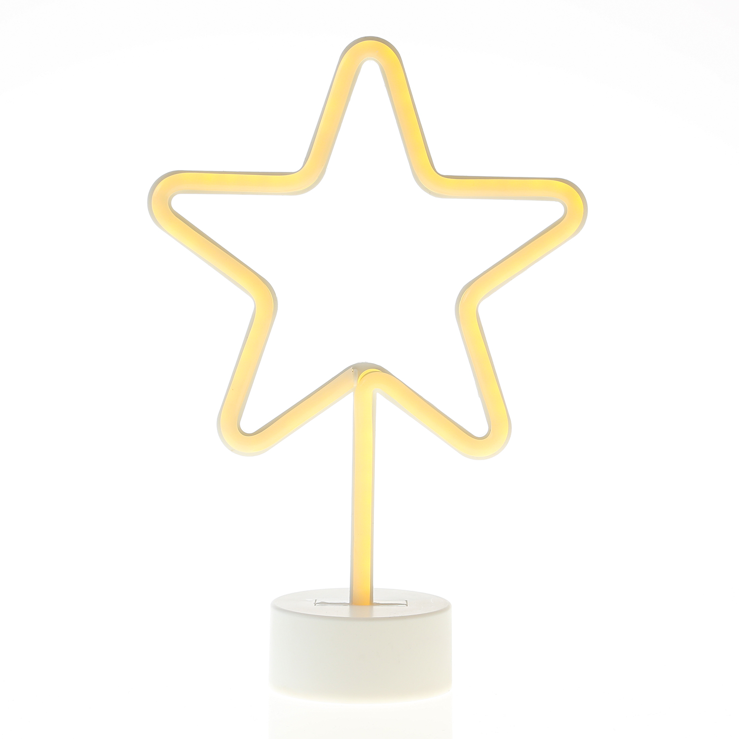 LED NEON Figur STERN - Dekoleuchte - H: 30cm - Batterie oder USB Betrieb - stehend - warmweiß LED NEON Figur STERN - Dekoleuchte - H: 30cm - Batterie oder USB Betrieb - stehend - warmweiß