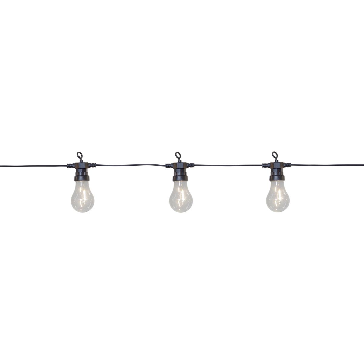 LED Lichterkette "Circus Filament" - 10 Birnen - warmweiße Filament LED - 4,05m - Trafo - outdoor