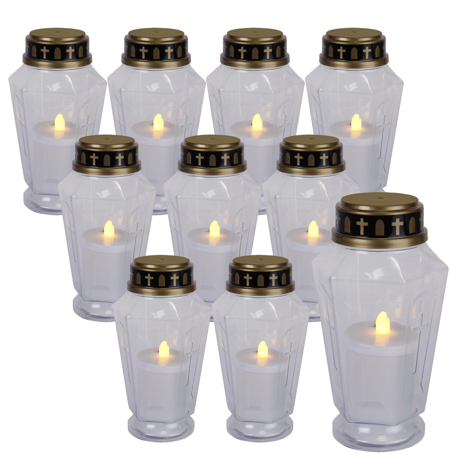 LED-Novenkerze | Memorial | flackernde LED | ↑15,5cm | 10er Set LED-Novenkerze | Memorial | flackernde LED | ↑15,5cm | 10er Set