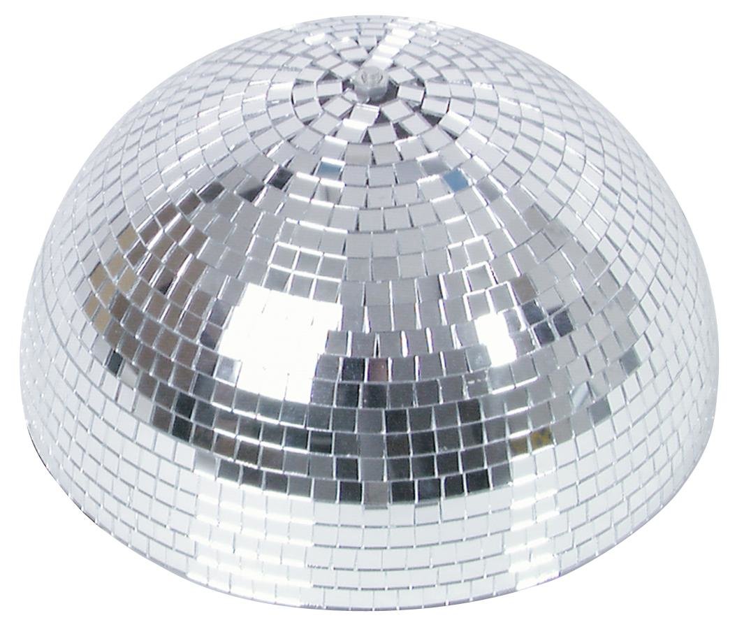 Spiegelkugel halb Halbkugel 30cm silber chrom- Diskokugel (Discokugel) Party Lichteffekt - Echtglas - mirrorball half safety silver chrome color