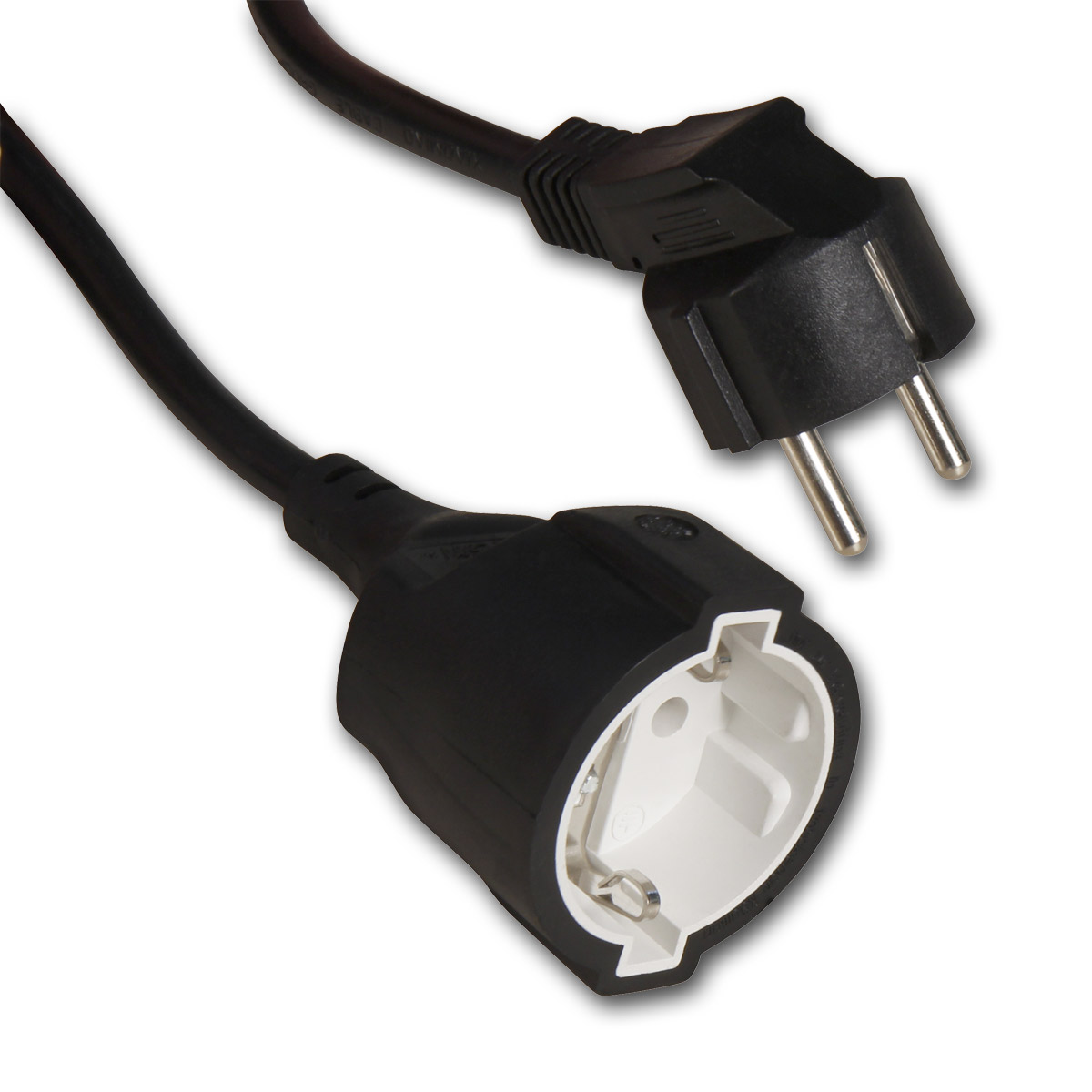 Verlängerungskabel - 10m - 3x1,5mm² - schwarz - Schutzkontakt - max 3600W - Winkelstecker Verlängerungskabel - 10m - 3x1,5mm² - schwarz - Schutzkontakt - max 3600W - Winkelstecker