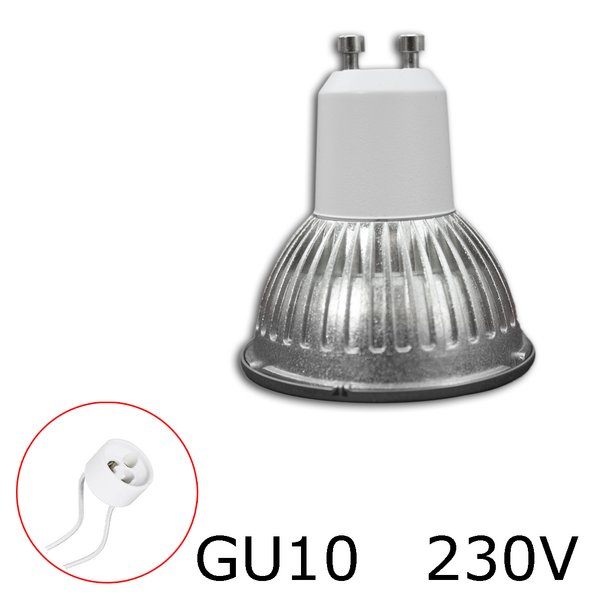 LED Spot MR16 GU10, kaltweiß, 5100K, 60° NICHIA-LEDs - 3W