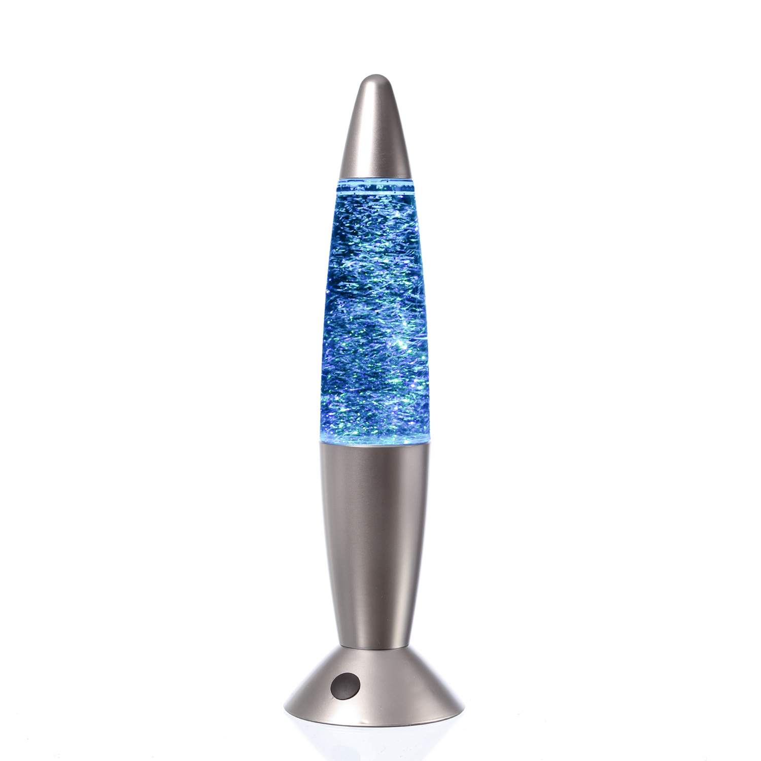 ROCKET LAMP - Lavampe - Glitzer RGB - Touchsensor - H: 36cm - wirbelnde Glitzerstückchen - silber ROCKET LAMP - Lavampe - Glitzer RGB - Touchsensor - H: 36cm - wirbelnde Glitzerstückchen - silber