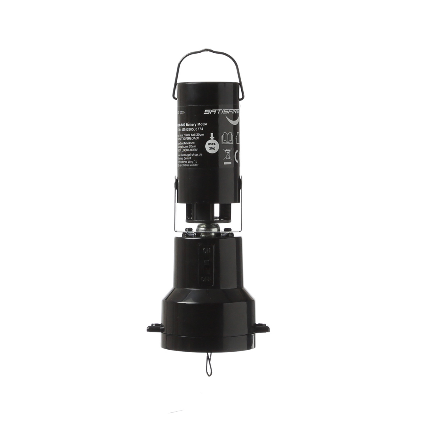 Spiegelkugel Motor MBM-B20 - für Discokugel bis 20cm - Batteriebetrieb - 6rpm Spiegelkugel Motor MBM-B20 - für Discokugel bis 20cm - Batteriebetrieb - 6rpm