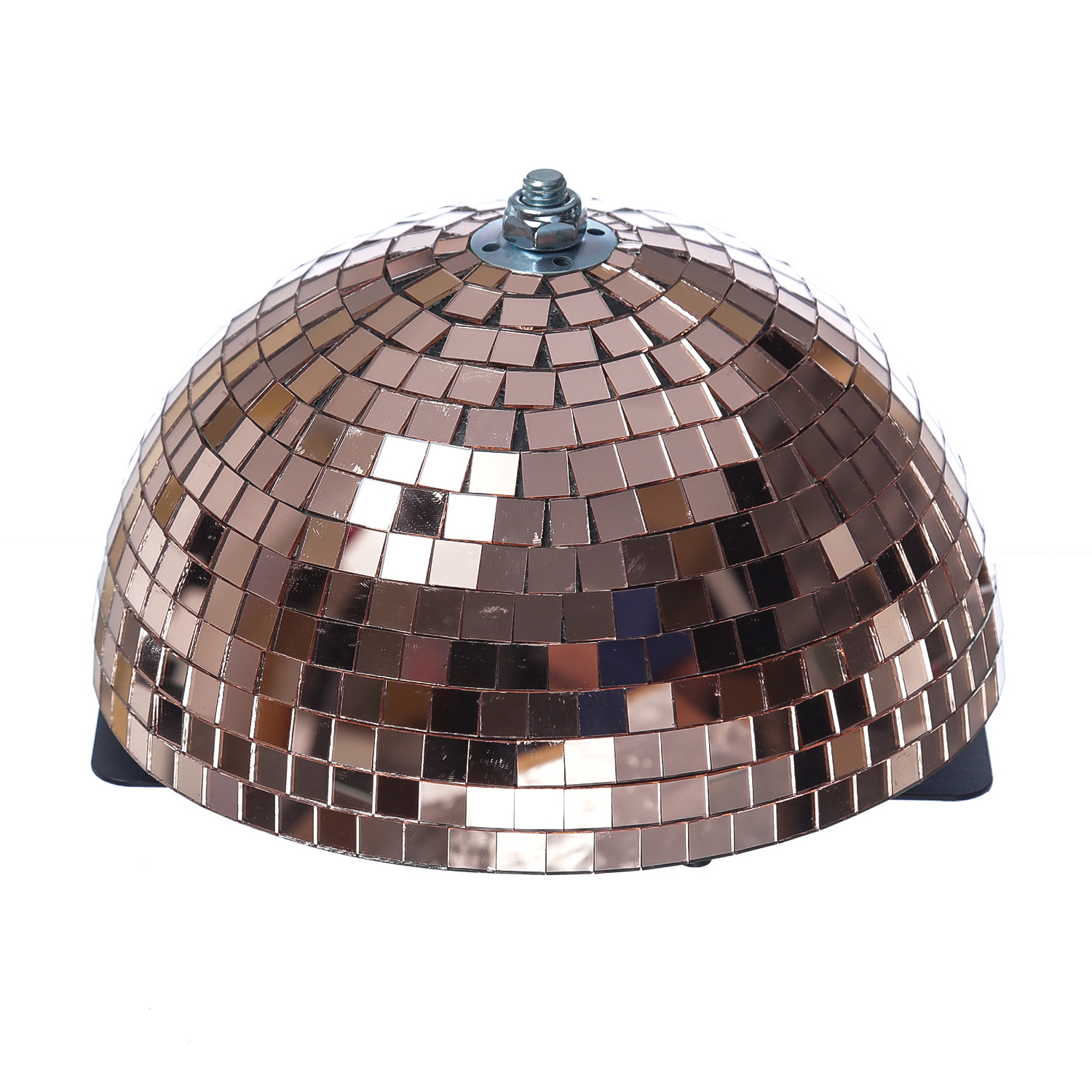 Spiegelkugel halb 20cm mit Motor - für Deckenmontage - Discokugel Echtglas - kupfer Spiegelkugel halb 20cm mit Motor - für Deckenmontage - Discokugel Echtglas - kupfer