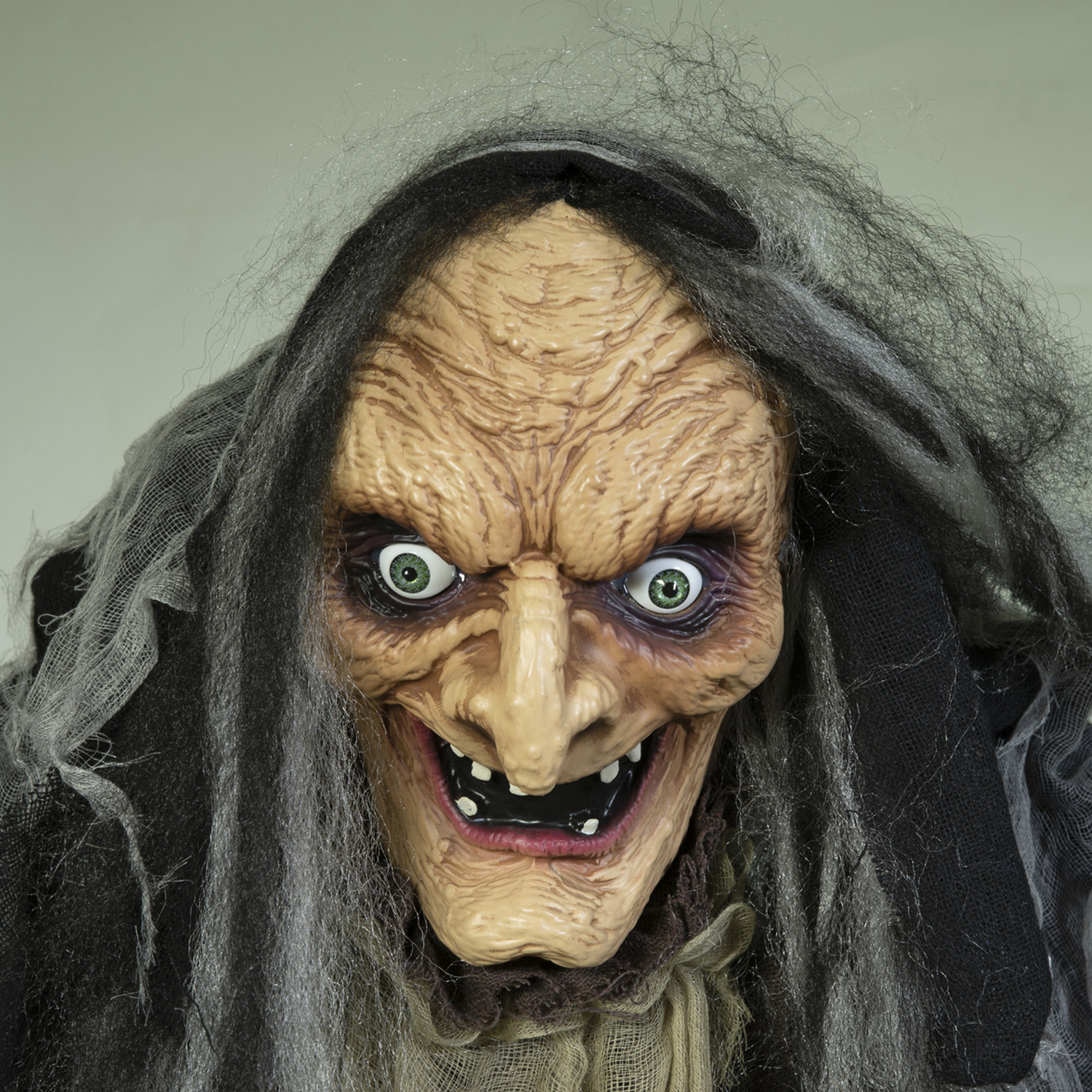 Halloween Figur Hexe NAHEMA, 160cm - animiert mit Bewegung, Licht und Sound Halloween Figur Hexe NAHEMA, 160cm - animiert mit Bewegung, Licht und Sound