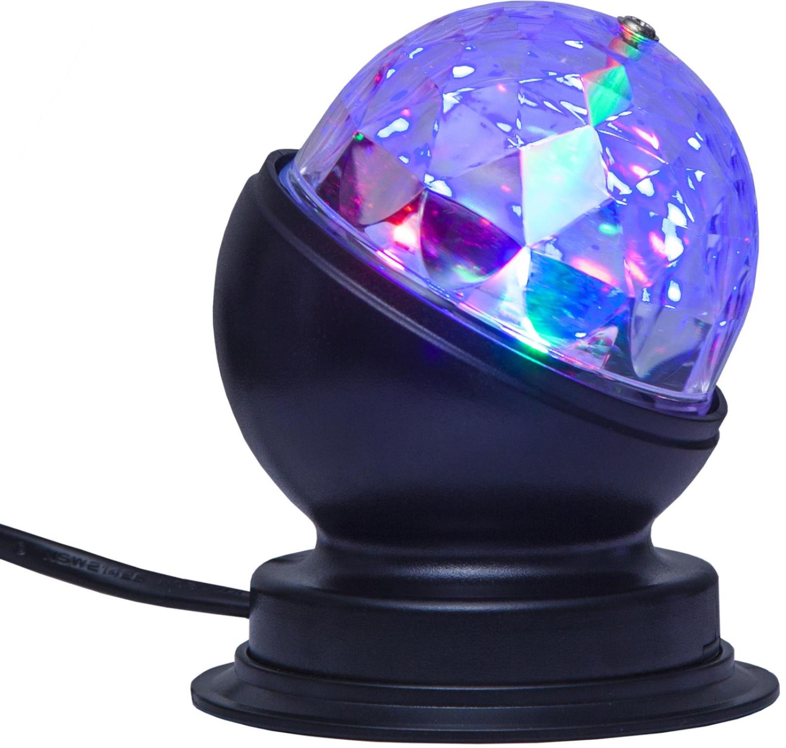 Partylampe - Discolampe - Lichteffekt - bunte Punkte an Decke und Wand - farbiger LED Lichteffekt mit Motor