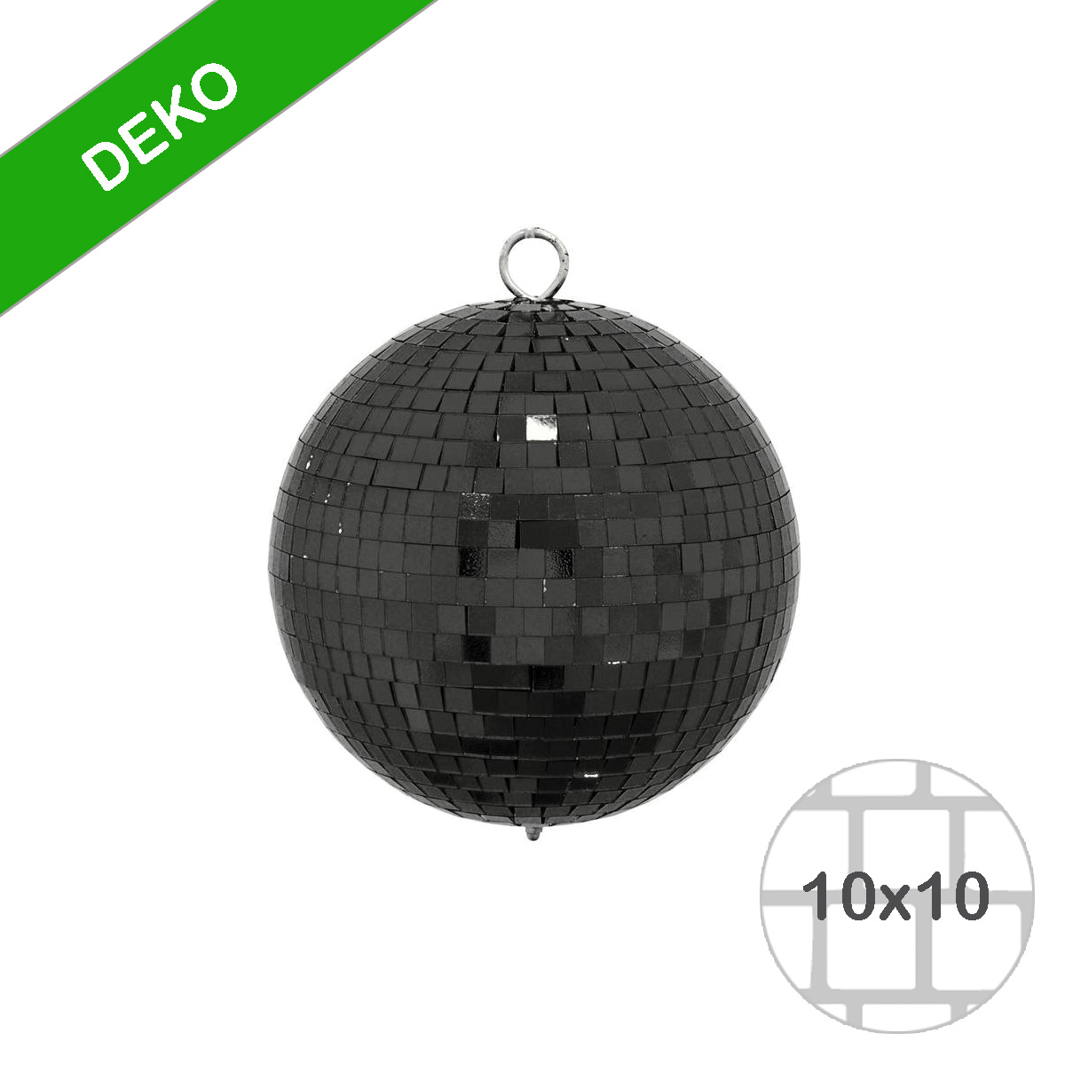 Spiegelkugel 15cm farbig schwarz- Diskokugel (Discokugel) zur Dekoration - Echtglas - mirrorball black