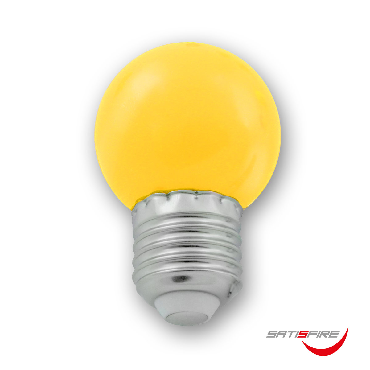 LED Leuchtmittel G45 - gelb - E27 - 1W | SATISFIRE LED Leuchtmittel G45 - gelb - E27 - 1W | SATISFIRE