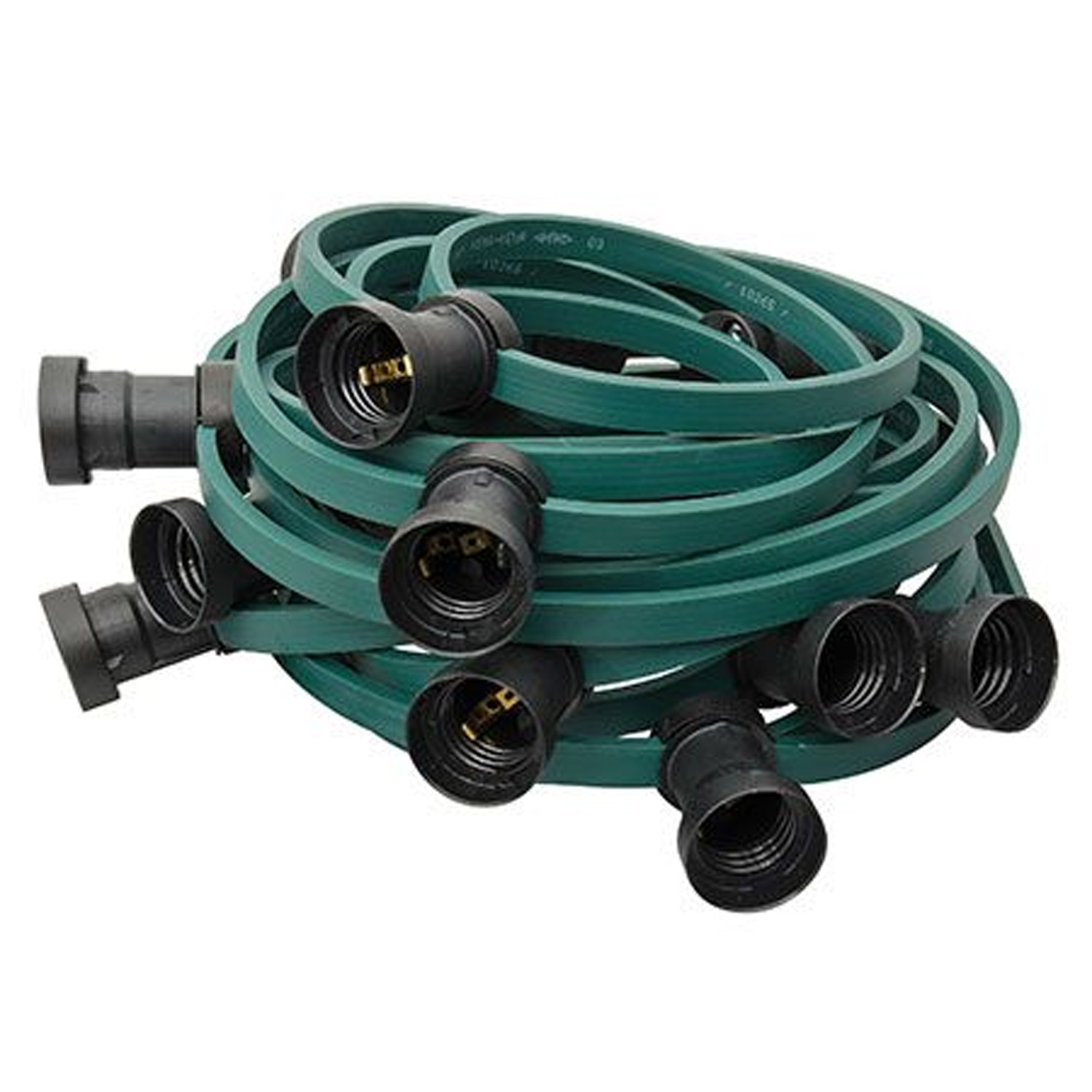ILLU Lichterkette grün - 100 Meter Installations-Rohware - E27 Fassungen alle 50cm ILLU Lichterkette grün - 100 Meter Installations-Rohware - E27 Fassungen alle 50cm