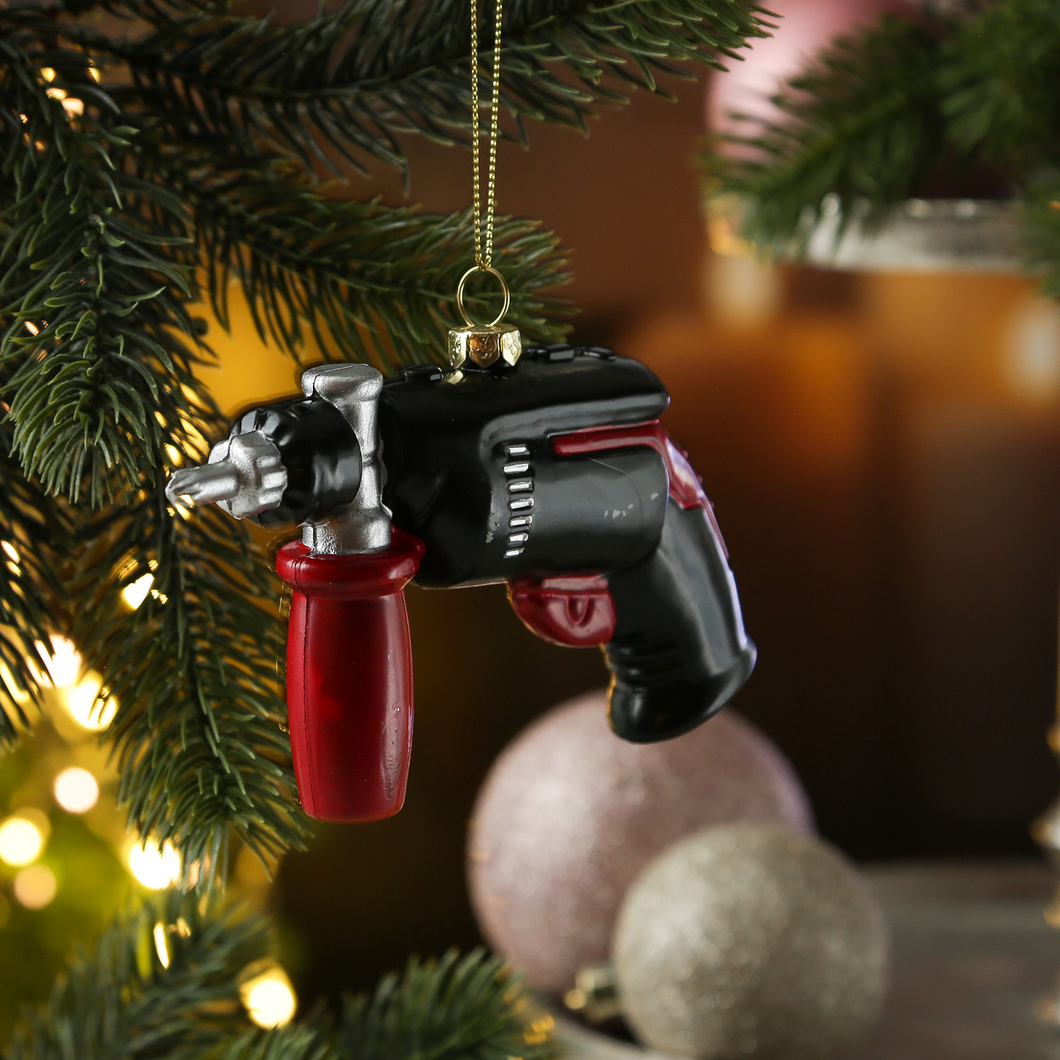 Weihnachtsbaumschmuck Werkzeug - Bohrmaschine/Säge/Maßband/Werkzeugkiste - Christbaumschmuck Weihnachtsbaumschmuck Werkzeug - Bohrmaschine/Säge/Maßband/Werkzeugkiste - Christbaumschmuck