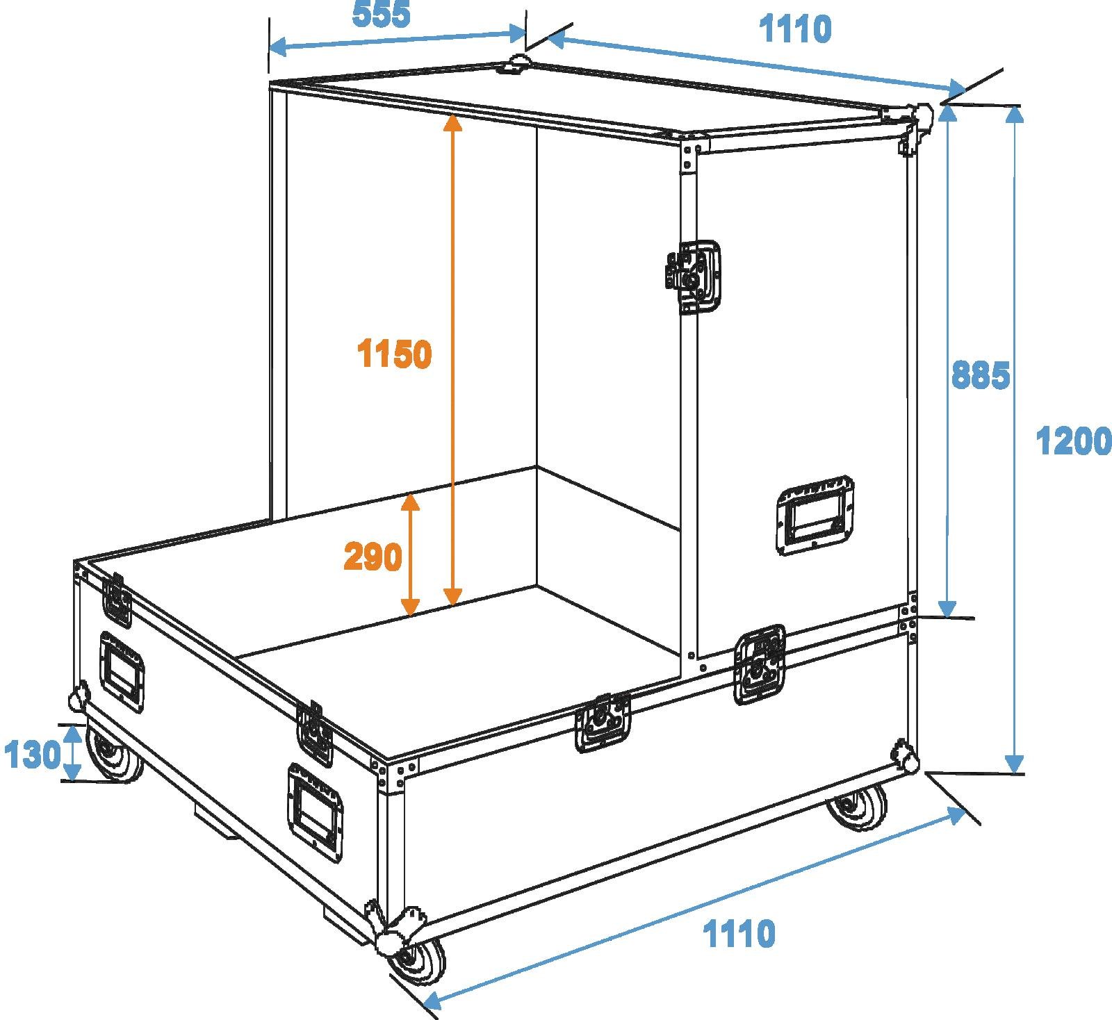 Flightcase Transportcase für 100cm Spiegelkugeln - Roadcase - Transportkiste für Discokugeln Flightcase Transportcase für 100cm Spiegelkugeln - Roadcase - Transportkiste für Discokugeln
