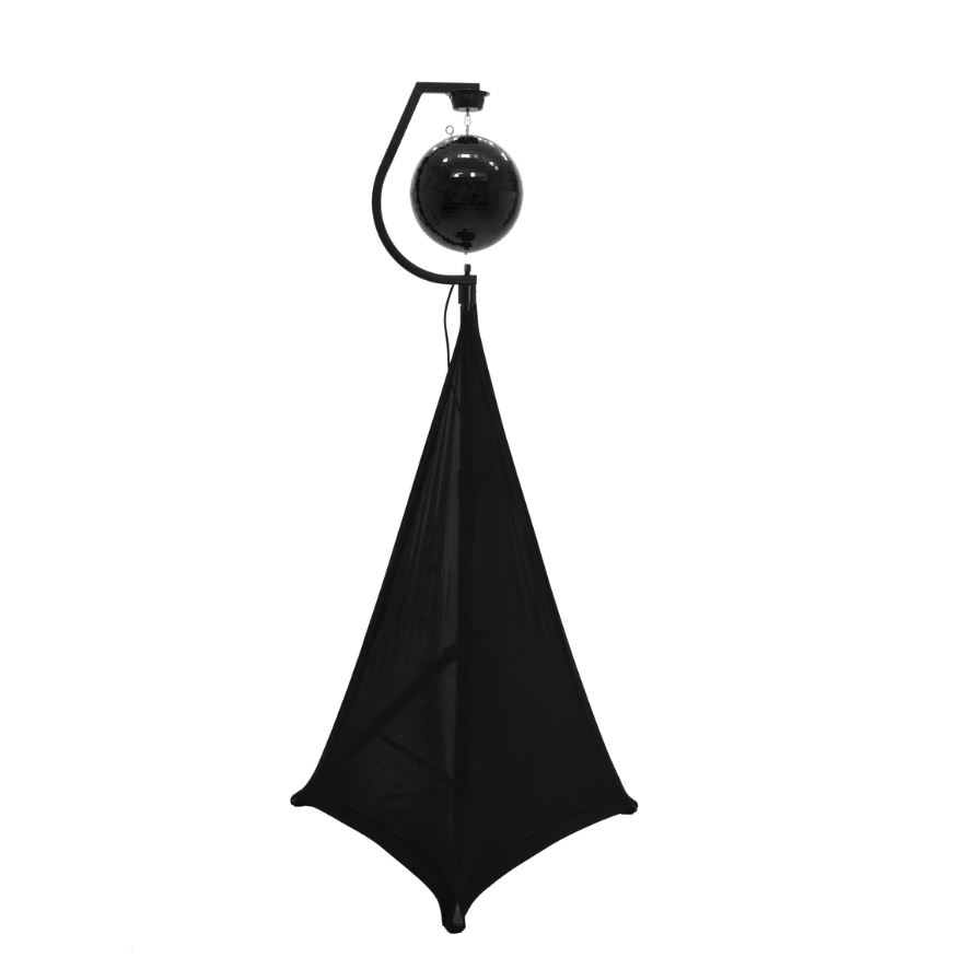 Spiegelkugel Stativhalterung bis 50cm Kugeln - schwarz - inkl. Motor Spiegelkugel Stativhalterung bis 50cm Kugeln - schwarz - inkl. Motor