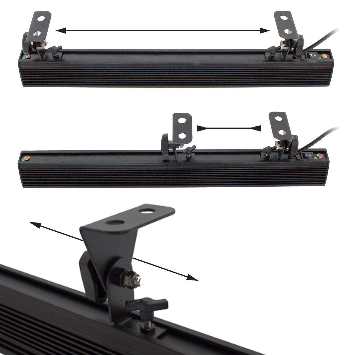 UV50LED BAR - 9x3W Schwarzlicht Bar - Metallgehäuse schwenkbar - SATISFIRE UV50LED BAR - 9x3W Schwarzlicht Bar - Metallgehäuse schwenkbar - SATISFIRE