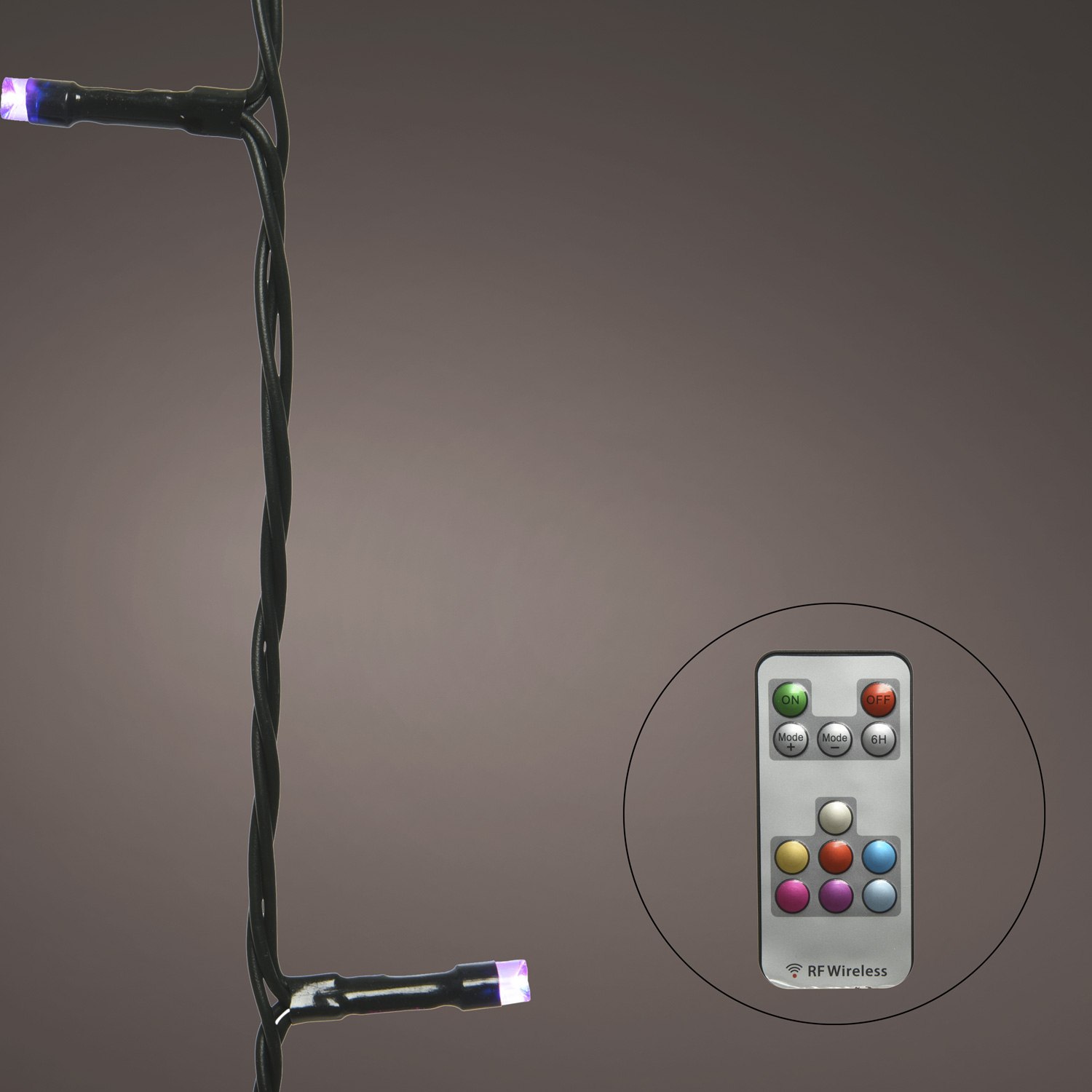LED Lichterkette - 100 warmweiße und farbwechselnde LED - Fernbedienung - Timer - L: 9,9m