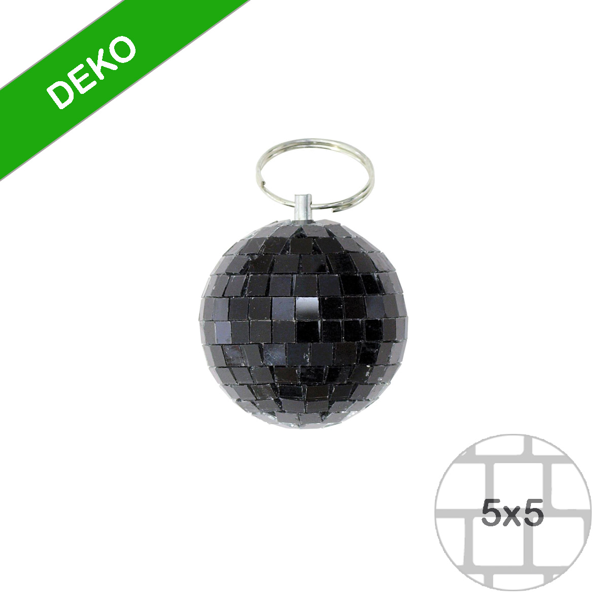 Spiegelkugel 5cm schwarz- Discokugel Echtglas zur Dekoration - mirrorball black