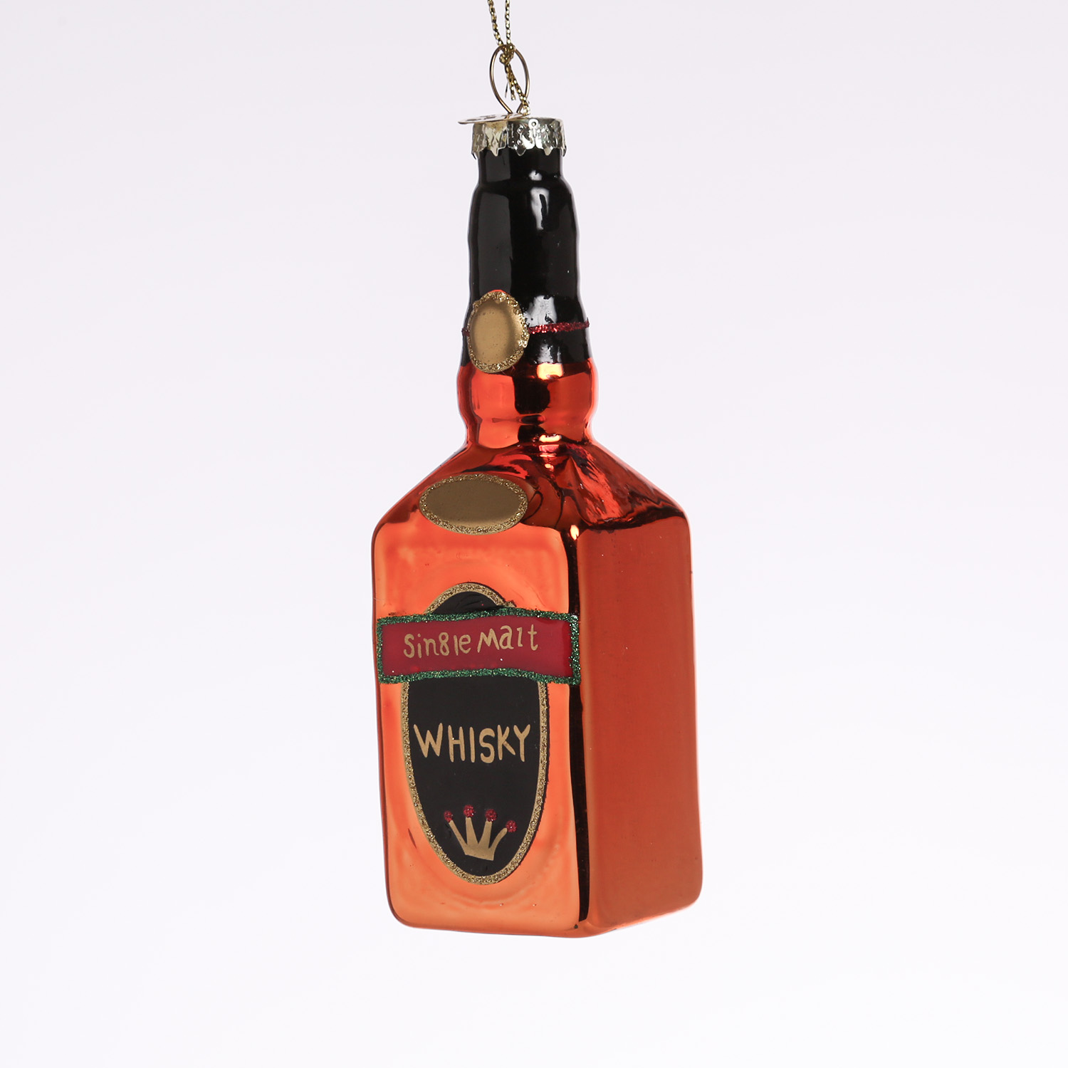 Christbaumschmuck WHISKY - Glas - inkl. Aufhänger - H: 14,5cm