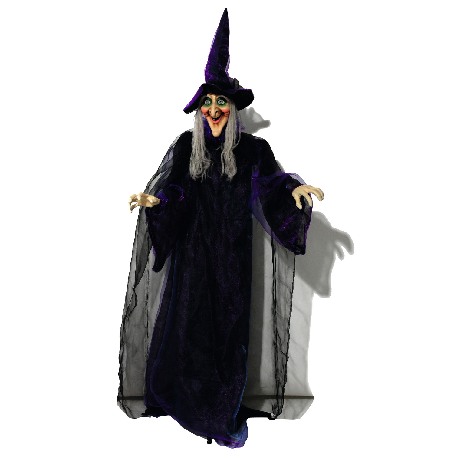 Halloween Figur Hexe, animiert 175cm - Licht und Geräusche Halloween Figur Hexe, animiert 175cm - Licht und Geräusche