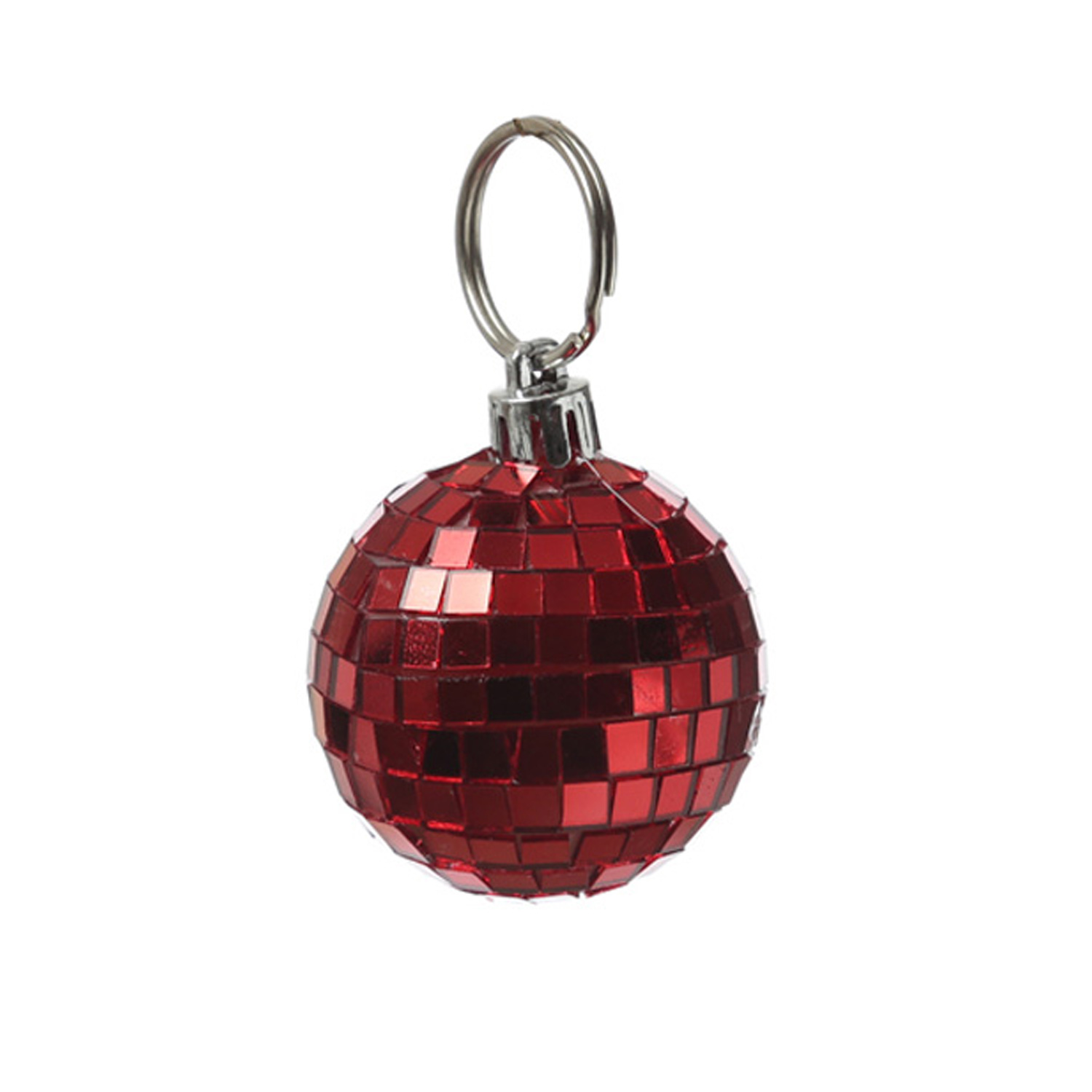 Christbaumschmuck Discokugel - Spiegelkugel 5cm  - Weihnachtskugel - 5x5mm Spiegel - rot - 12St.