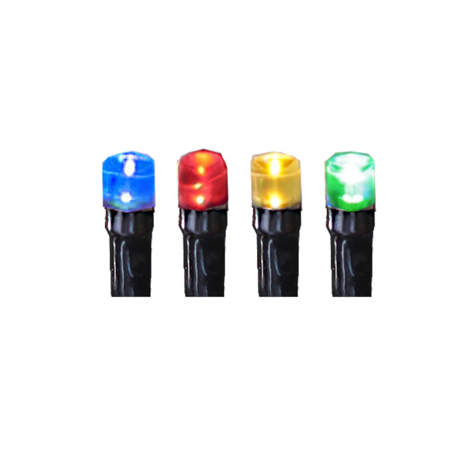 LED Lichterkette - Serie LED - Outdoor - 8m schwarzes Kabel - 80 bunte LED