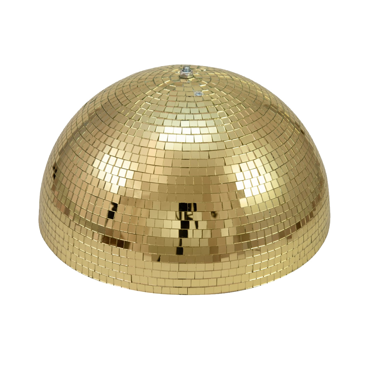 Spiegelkugel halb gold 40cm - für Deckenmontage - Diskokugel Echtglas - 10x10mm Spiegel - PROFI Spiegelkugel halb gold 40cm - für Deckenmontage - Diskokugel Echtglas - 10x10mm Spiegel - PROFI