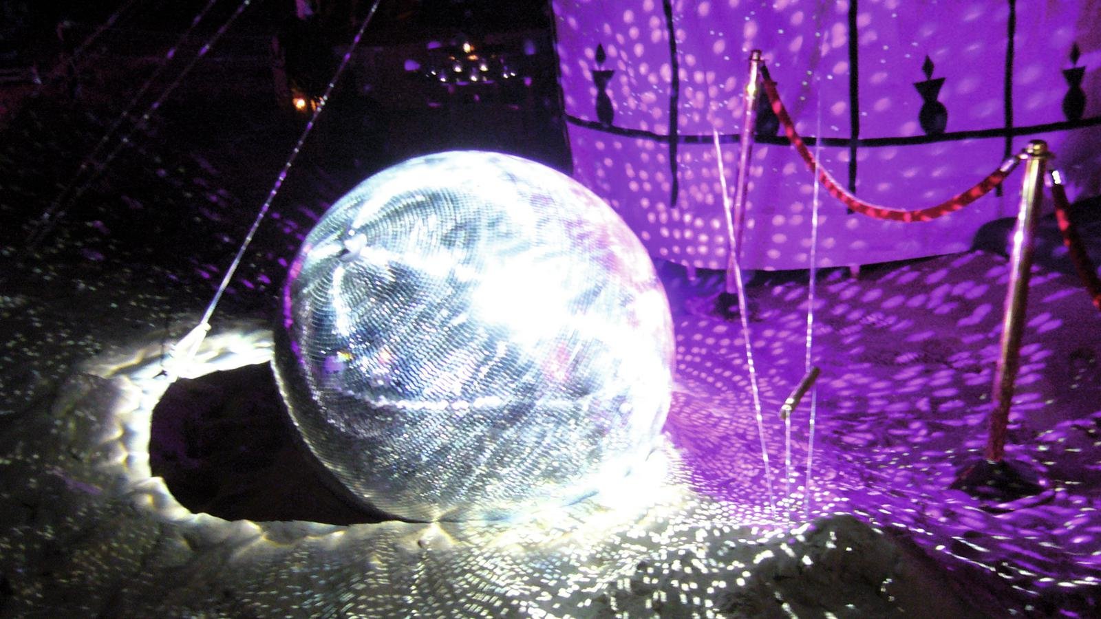 Spiegelkugel 150cm silber chrom- Diskokugel (Discokugel) Party Lichteffekt - Echtglas - mirrorball safety silver chrome color 3