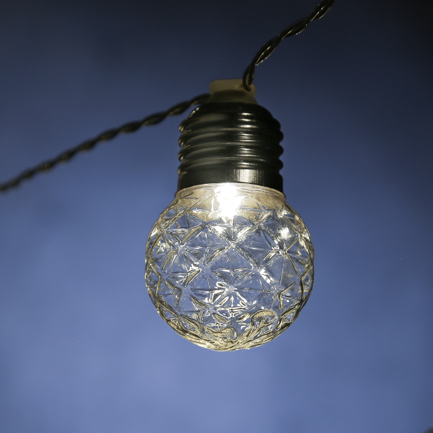 LED Solar Lichterkette Kristall Kugeln - 20 Kugeln - L: 3,8m - Blink-/Dauerlichten - Lichtsensor LED Solar Lichterkette Kristall Kugeln - 20 Kugeln - L: 3,8m - Blink-/Dauerlichten - Lichtsensor